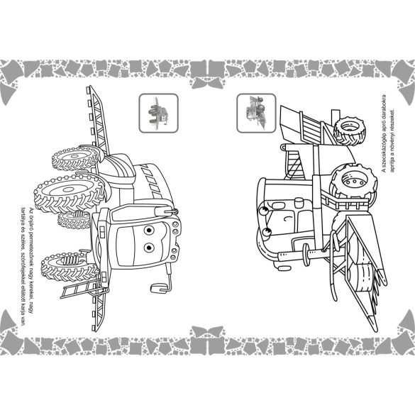 Traktorka és barátai kifestő új