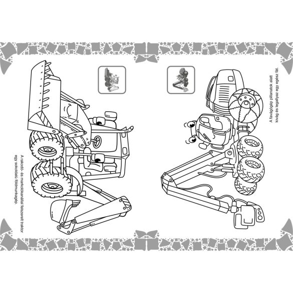 Traktorka és barátai kifestő új