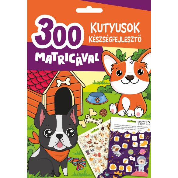 Kutyusok készségfejlesztő 300 matricával