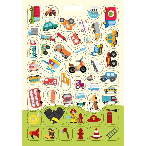 Járművek készségfejlesztő - 300 matricával