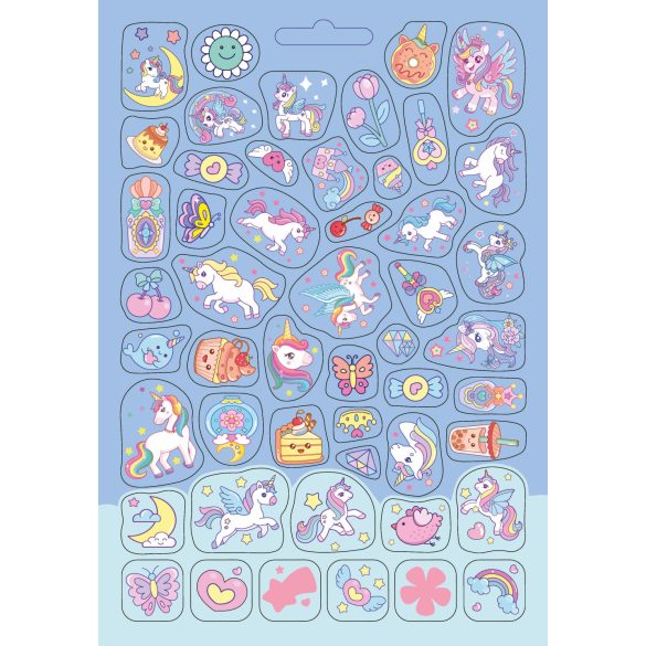 Unikornis készségfejlesztő 300 matricával