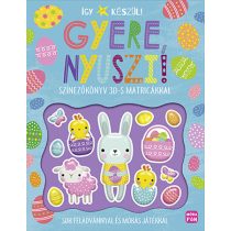   Így készül! Gyere nyuszi! - Színezőkönyv 3D-s matricákkal
