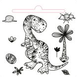 Dinoszauruszok - mágikus kifestő - ajándék ecsettel