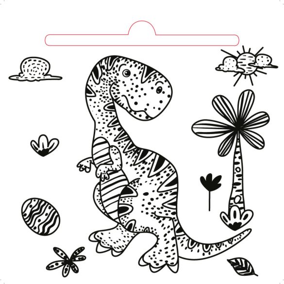 Dinoszauruszok - mágikus kifestő - ajándék ecsettel