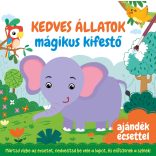 Kedves állatok - mágikus kifestő - ajándék ecsettel