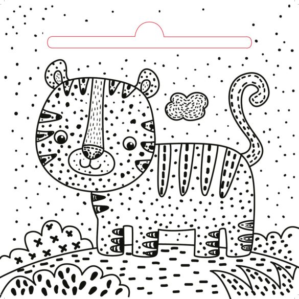 Kedves állatok - mágikus kifestő - ajándék ecsettel