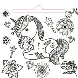 Unikornisok - mágikus kifestő - ajándék ecsettel