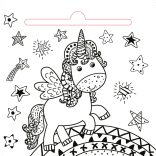 Unikornisok - mágikus kifestő - ajándék ecsettel