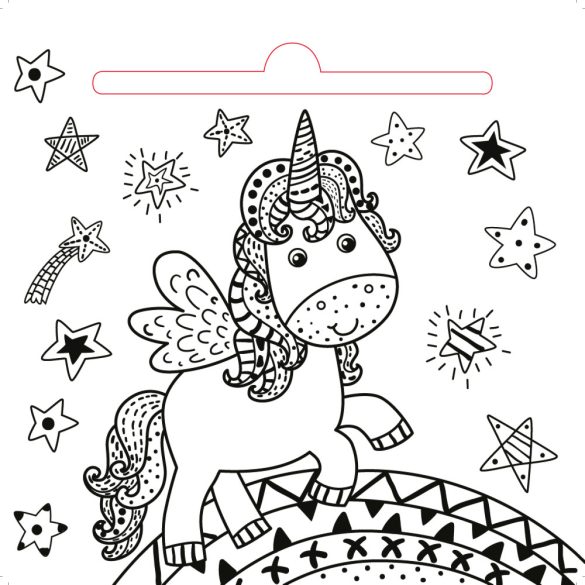 Unikornisok - mágikus kifestő - ajándék ecsettel
