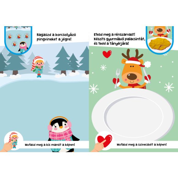 Télapó és Pingi - nagy matricákkal