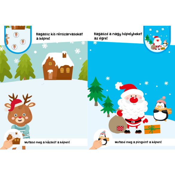 Télapó és Pingi - nagy matricákkal