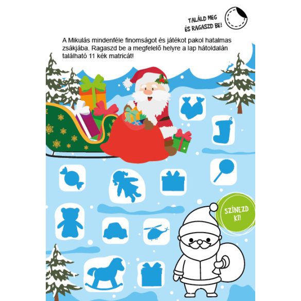 Jön a mikulás készségfejlesztő - 300 matricával