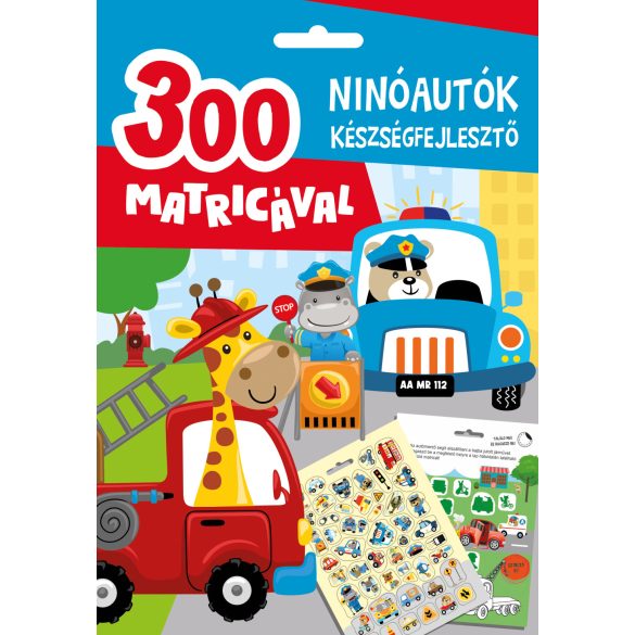 Ninóautók készségfejlesztő - 300 matricával