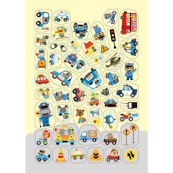 Ninóautók készségfejlesztő - 300 matricával