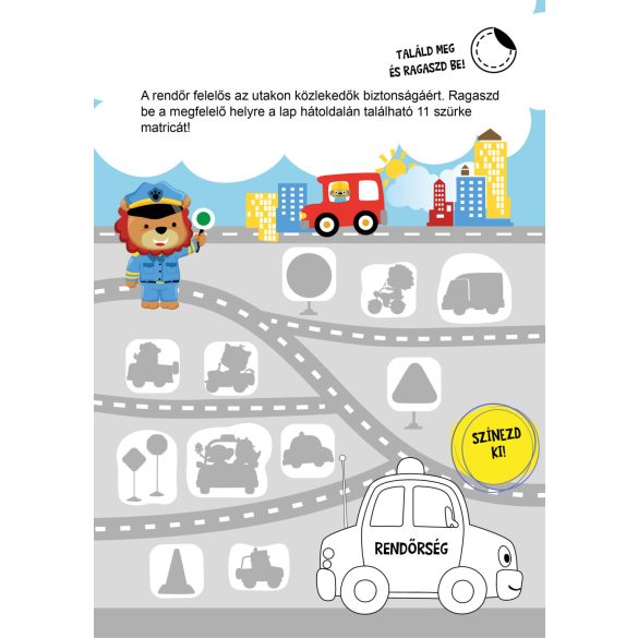 Ninóautók készségfejlesztő - 300 matricával