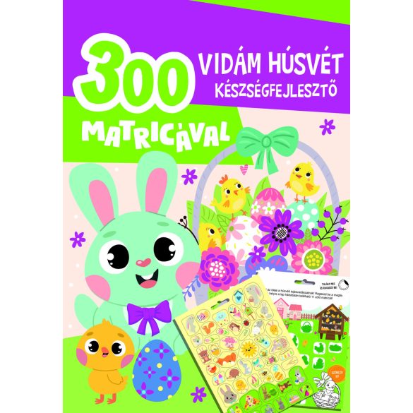 Vidám húsvét készségfejlesztő - 300 matricával