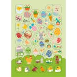 Vidám húsvét készségfejlesztő - 300 matricával