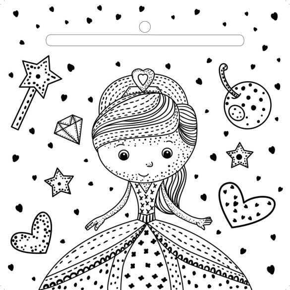 Hercegnők - mágikus kifestő - ajándék ecsettel