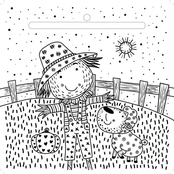 Színes farm - mágikus kifestő - ajándék ecsettel