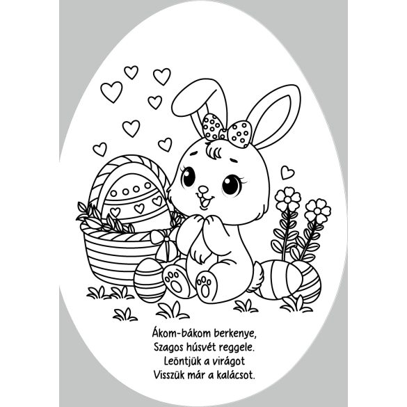 Pindurkák húsvétja - kifestő