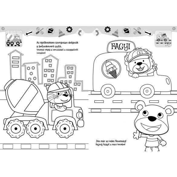 Guruló kalandok - matricás kifestő