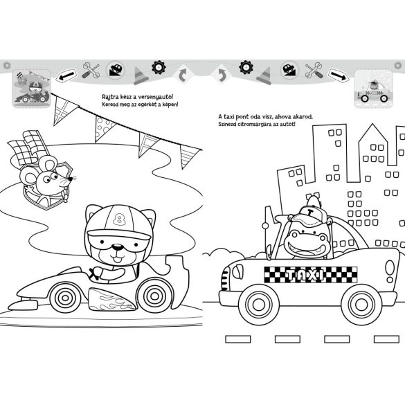 Guruló kalandok - matricás kifestő