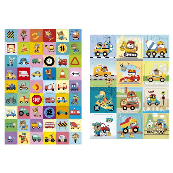 Guruló kalandok - matricás kifestő