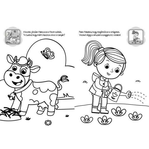 Kis farmerek - matricás kifestő