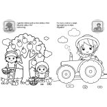 Kis farmerek - matricás kifestő