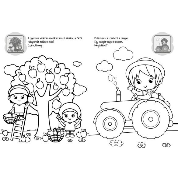 Kis farmerek - matricás kifestő