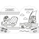 Színes járművek kifestő