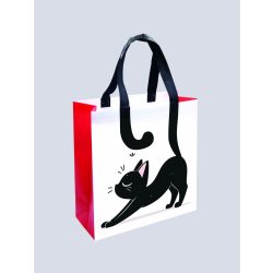 Fekete cica nagy - bevásárlótáska 35*38 cm