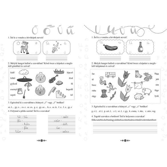 Betűk világa - hangok differenciálása - iskolai gyakorlófüzet 1. osztály