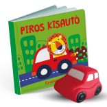 Piros kisautó -  fürdőskönyv játékkal 