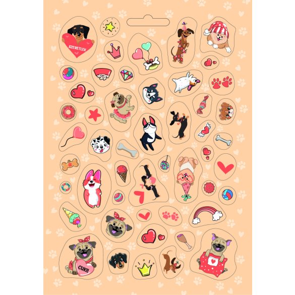 Cuki kutyik - 300 csillámló matricával