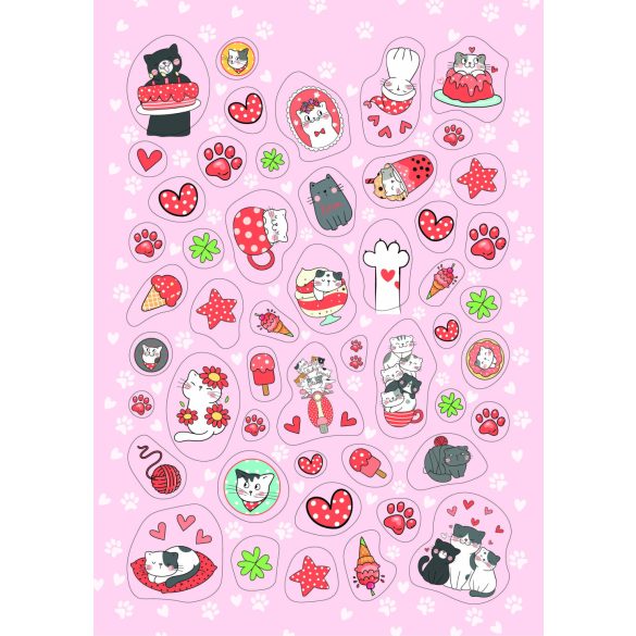 Cuki cicusok - 300 csillámló matricával