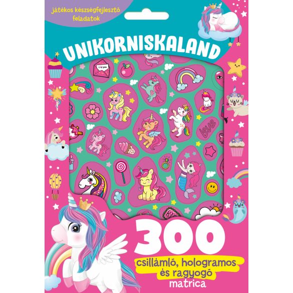 Unikorniskaland - 300 csillámló, hologramos és ragyogó matricával