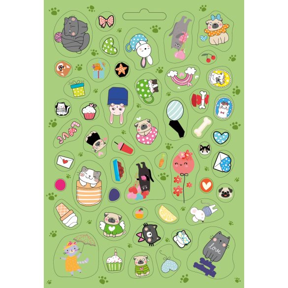 Cuki kedvencek - 300 csillámló, hologramos és ragyogó matricával