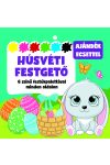 Húsvéti festegető -6 színű festékpalettával minden oldalon - ajándék ecsettel /új