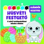   Húsvéti festegető -6 színű festékpalettával minden oldalon - ajándék ecsettel 