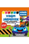 Vidám járművek - 6 színű festékpalettával minden oldalon - ajándék ecsettel