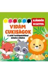 Vidám cukiságok - 6 színű festékpalettával minden oldalon - ajándék ecsettel
