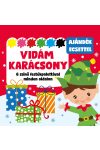Vidám karácsony - 6 színű festékpalettával minden oldalon - ajándék ecsettel