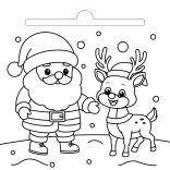 Itt van a Mikulás - mágikus kifestő - ajándék ecsettel