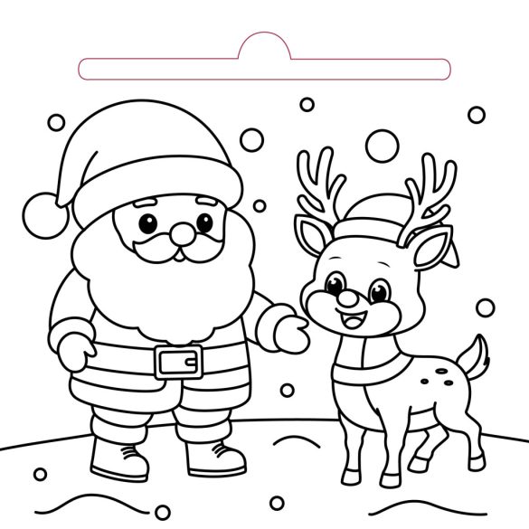 Itt van a Mikulás - mágikus kifestő - ajándék ecsettel