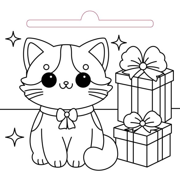 Itt van a Mikulás - mágikus kifestő - ajándék ecsettel