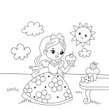 Bájos hercegnők - mágikus kifestő - ajándék ecsettel