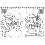 Télapó műhelye matricás színező