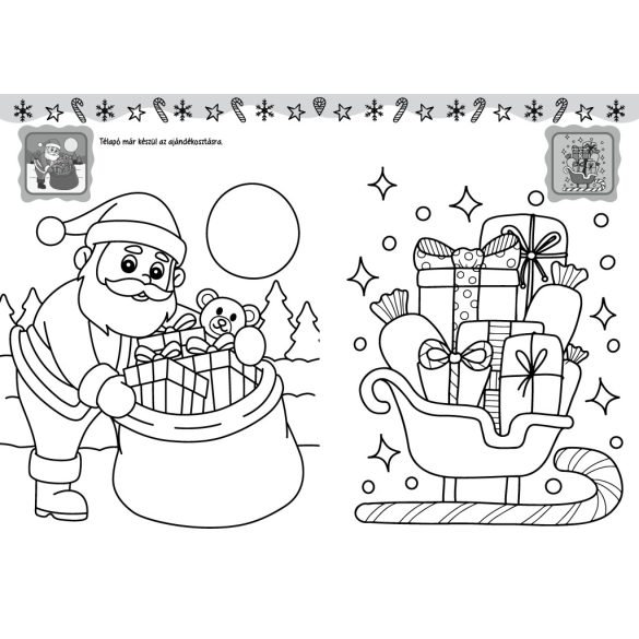 Télapó műhelye matricás színező