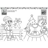 Télapó műhelye matricás színező